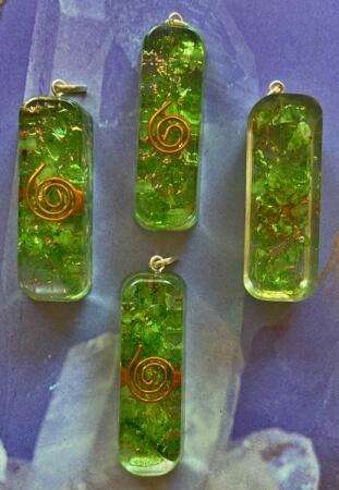 Orgonite Pendants - Peridot Longs