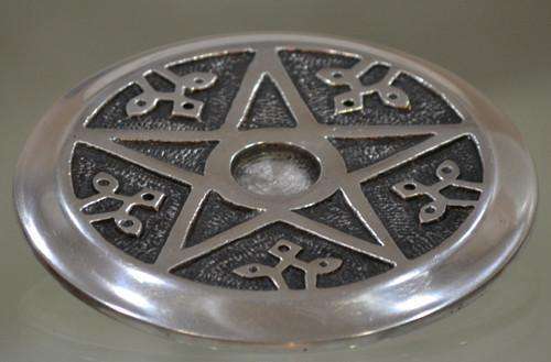 Pentacle Aluminum Altar Tile/Incense/Cone Burner