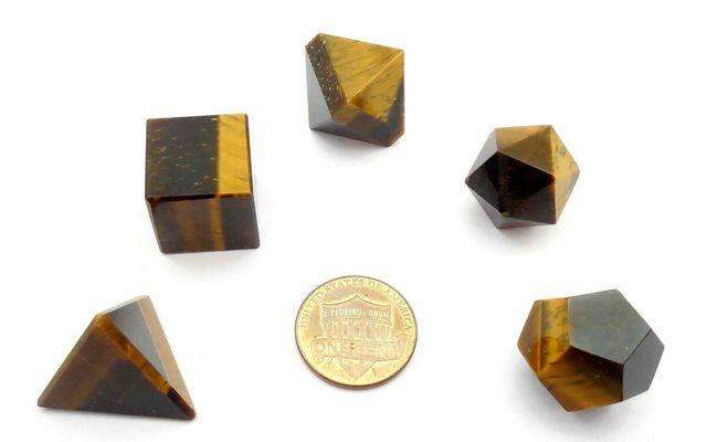 Tigers Eye Sacred Geometry Set