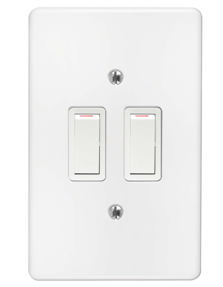 CRABTREE CLASSIC 2 LEVER 1 WAY SWITCH + COVER 4X2