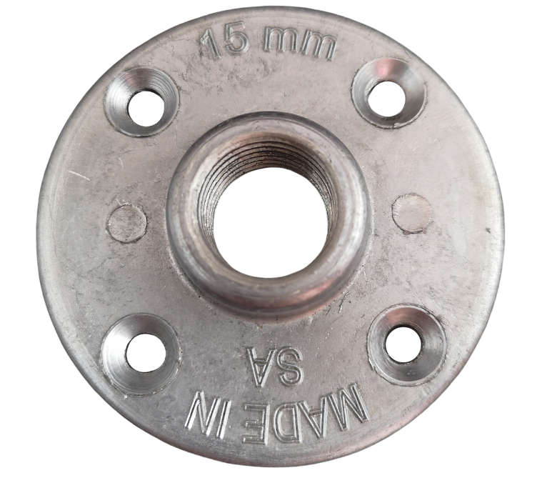 15mm or 1/2" Flange (for pipe OD +-21mm)