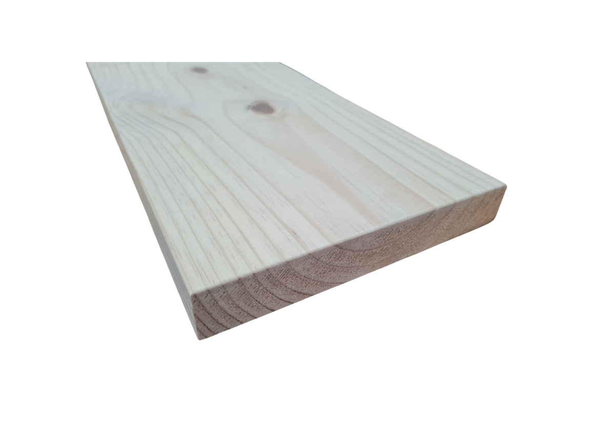 Industrial Pine Wood Shelf - Width 300mm x Height 32mm (thickness)