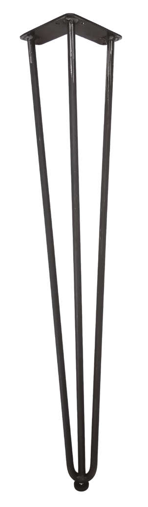 3 Rod 725mm Height/Level Adjustable 12mm Hairpin Leg Each - Raw steel