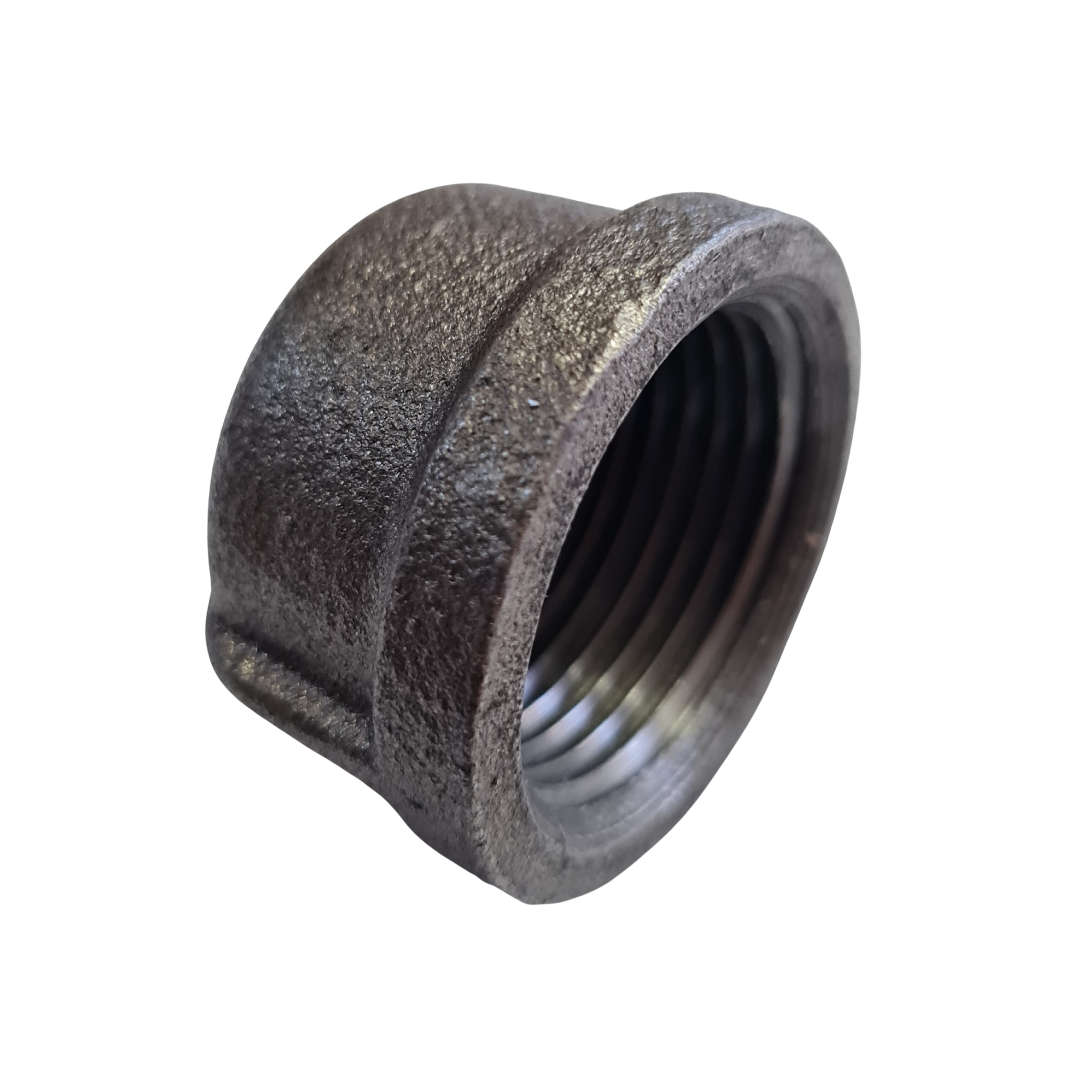 End Cap Plug Fitting Black/Uncoated - 15mm