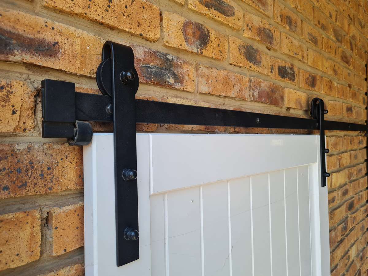 Barn Door Hardware Kit incl 2m Rail - 70mm Aluminium Wheel