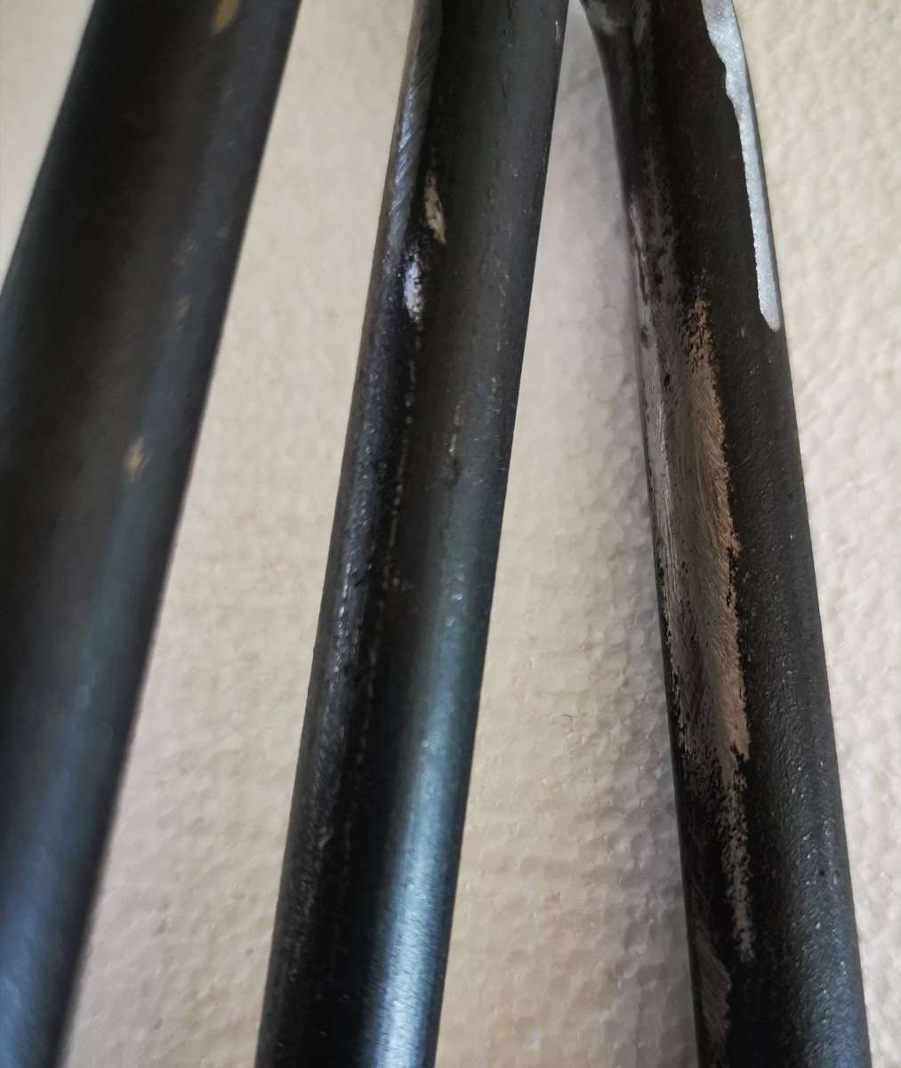 3 Rod 725mm Height/Level Adjustable 12mm Hairpin Leg Each - Raw steel