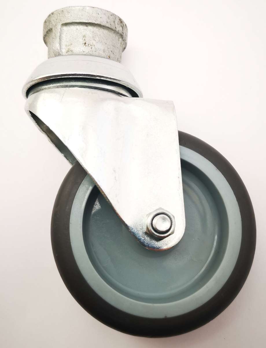 Grey Swivel Castor Bolt No Brake (75mm Wheel Dia)