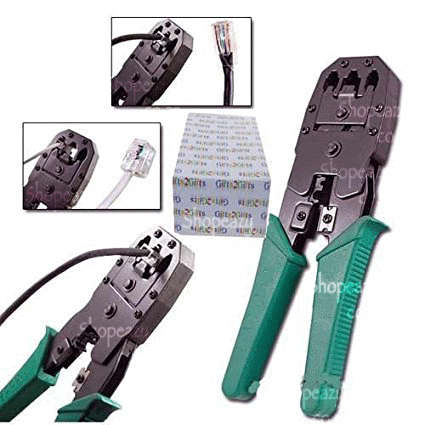 Crimping Tool, RJ45, CAT5eCAT6 LAN CUTTER With Cable