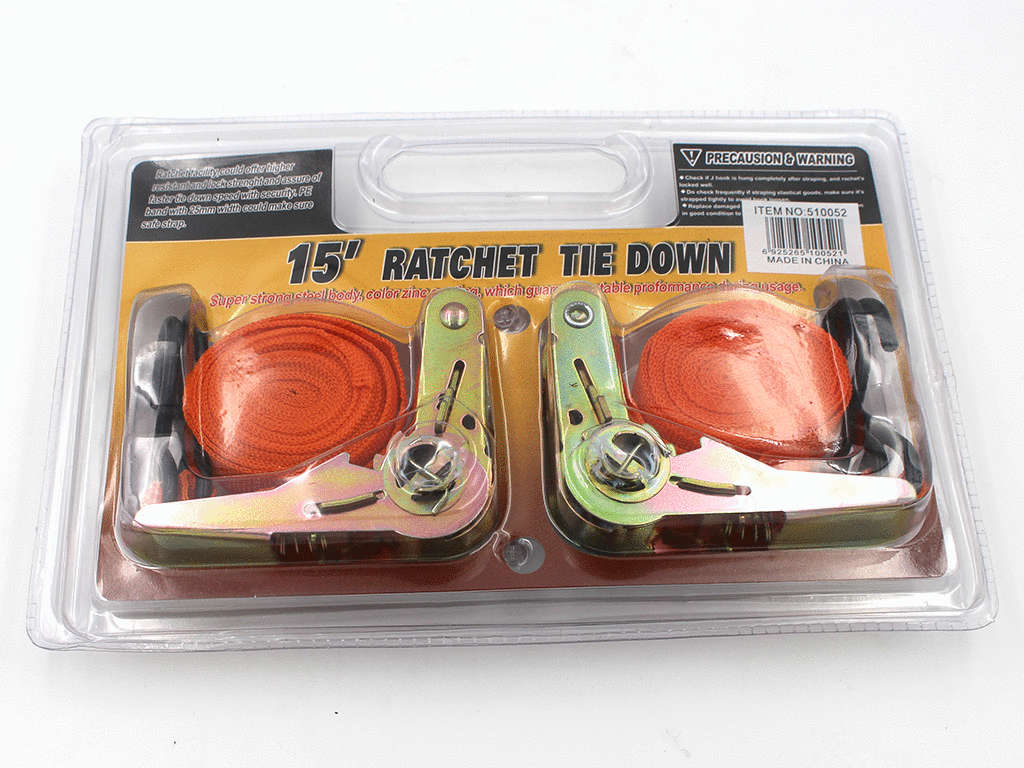 2PC 25mm Ratchet tie down