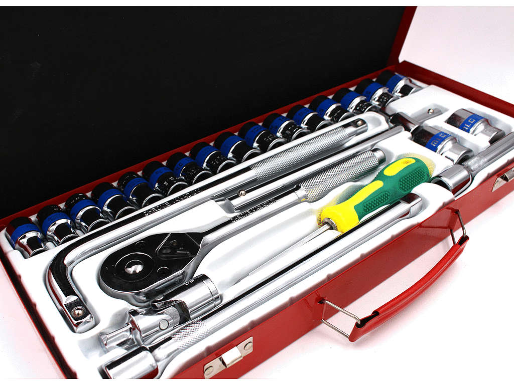 25piece chrome vanadium socket wrench set