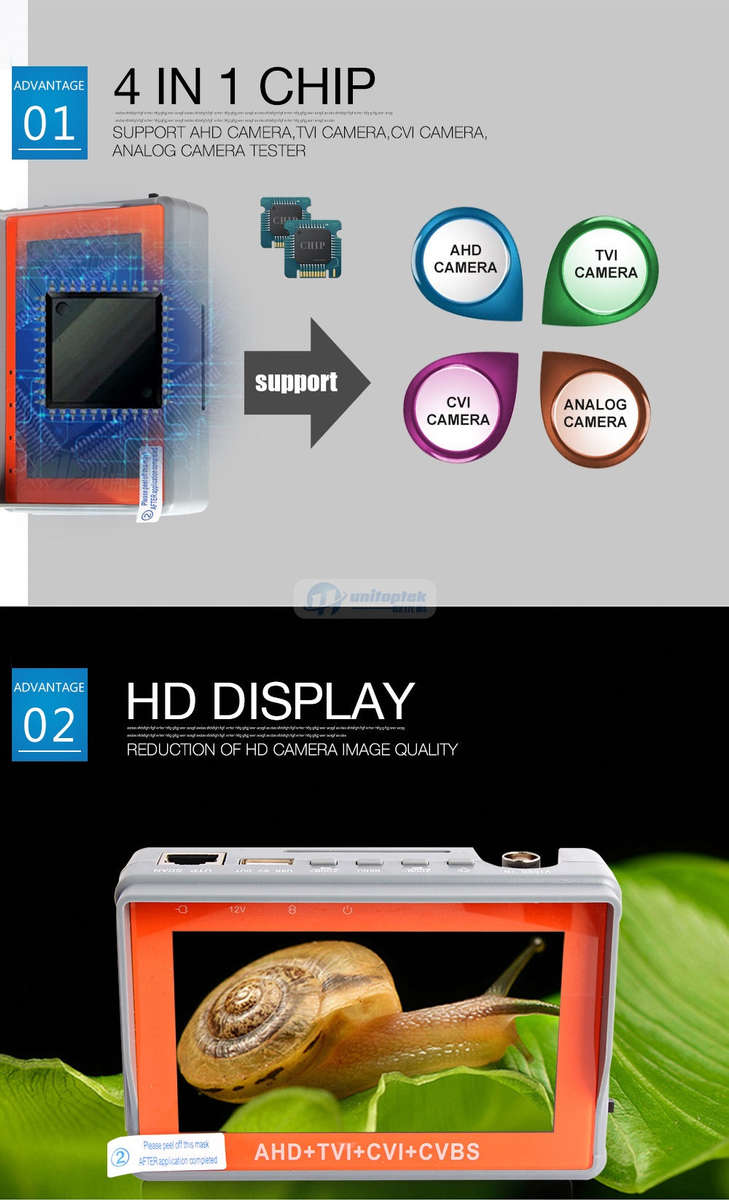 AHD CCTV Tester 4 in 1