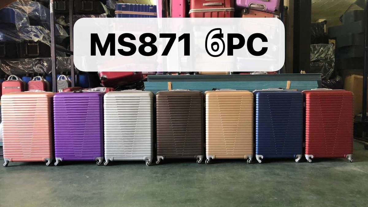 Luxury ABS Lightweight Design 10 Piece Luggage Set-Strip