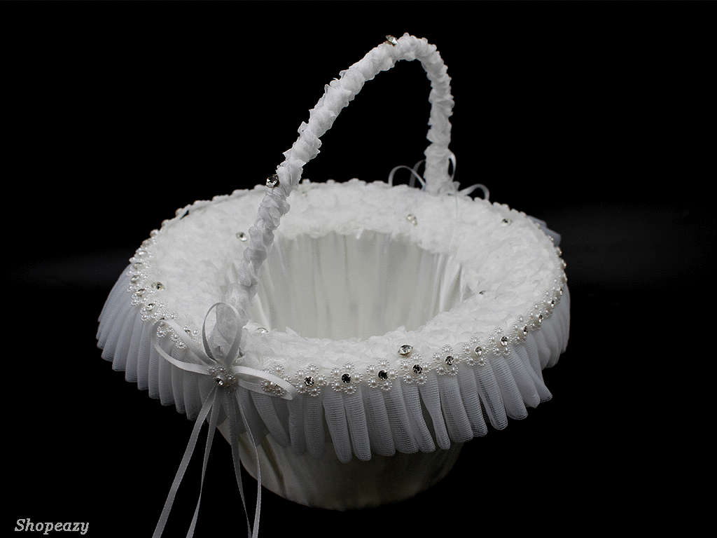 Satin&Silk wedding Flower Basket