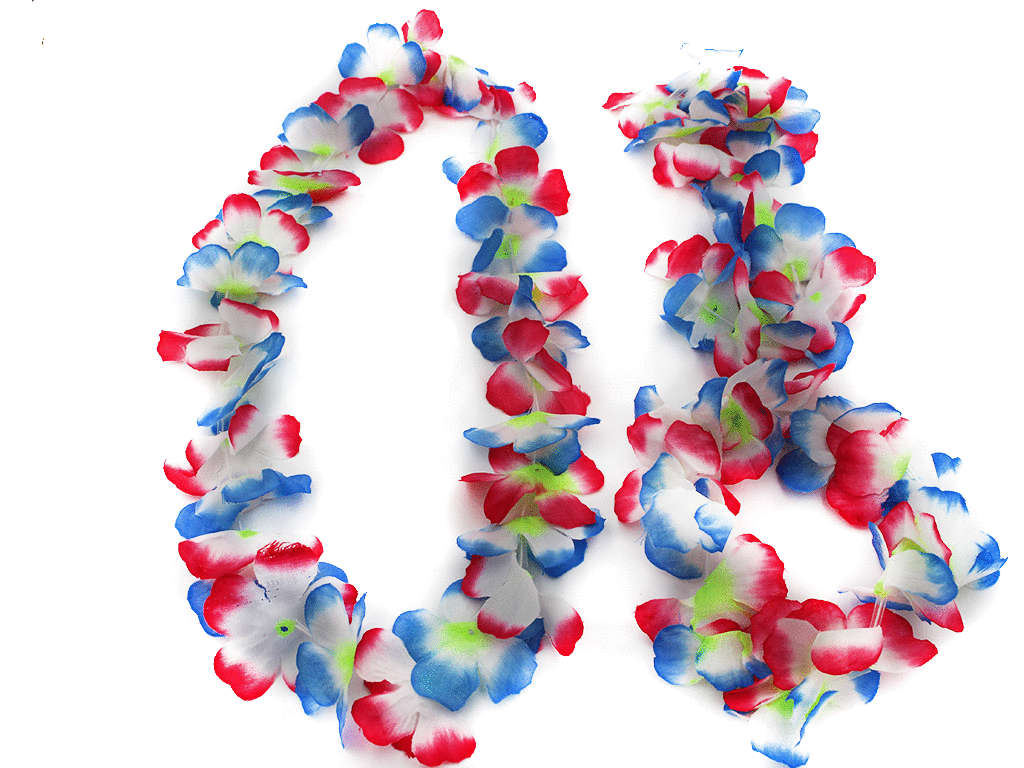 Hawaii flower ring set - BLUE