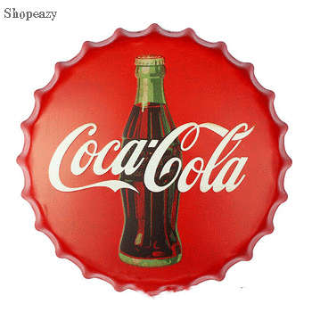 Embossed Round Vintage Tin Sign