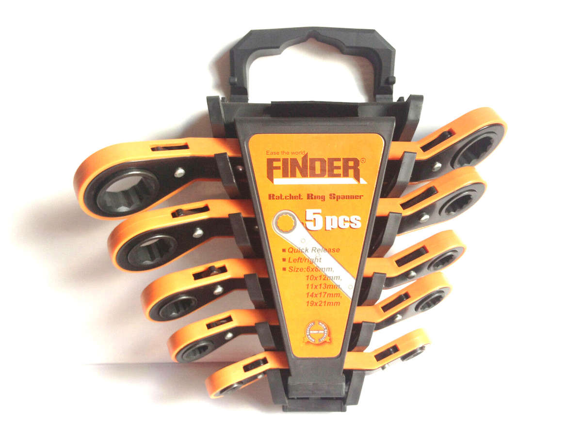 5PC Ratchet ring spanner set