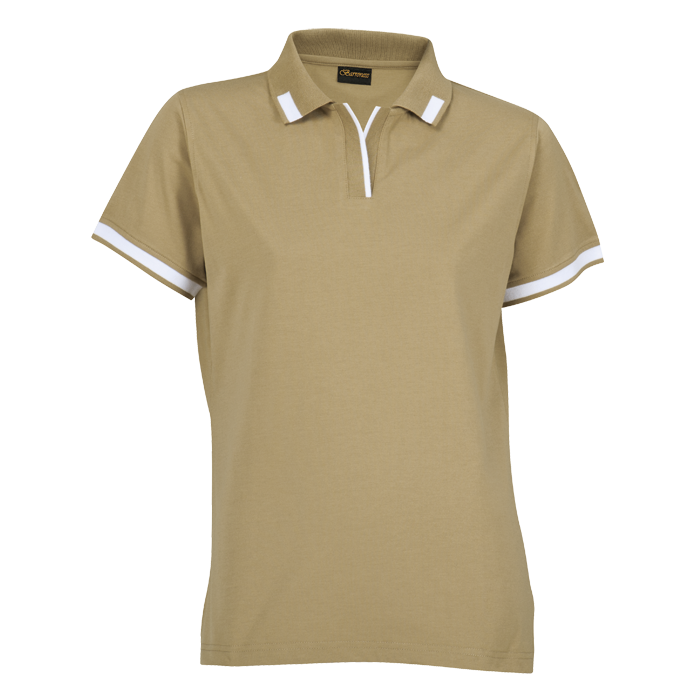 BARRON Ladies Matrix Golfer - Khaki/White / L