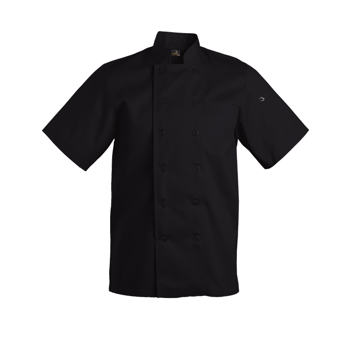 BARRON - Savona Short Sleeve Chef Jacket - Black / 5XL