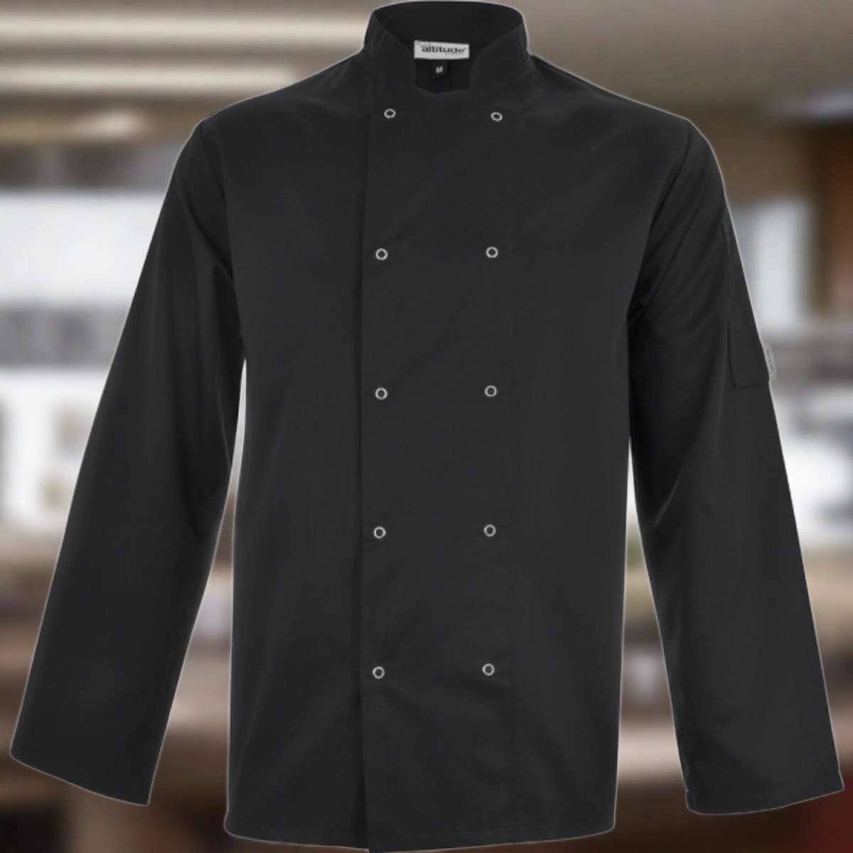Unisex Long Sleeve Zest Chef Jacket - Black / S