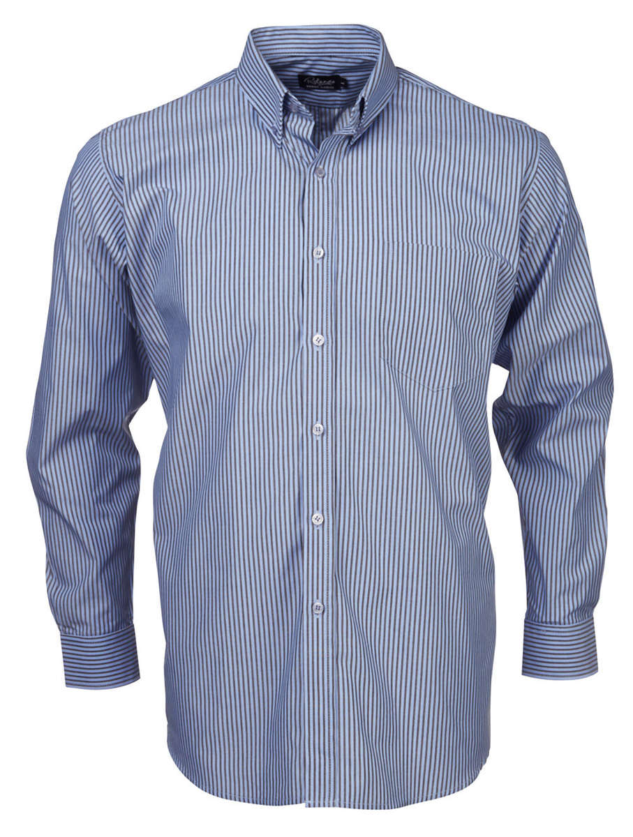 Rolando - K121 Mens Stripe L/S Lounge Shirt - Navy / 3XL