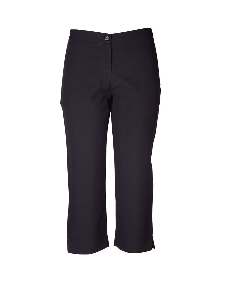 SALE - Rolando - Ladies Stretch Louise Capri Pants - Black / 44