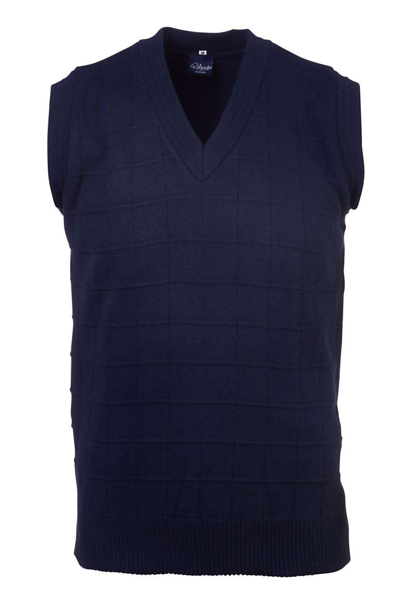 Rolando - Mens Deluxe Knit Sleeveless Jersey - Navy / M
