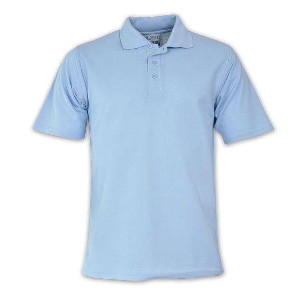 TEE&COTTON - Mens Classic Pique Knit Golf Shirt - Sky / 4XL