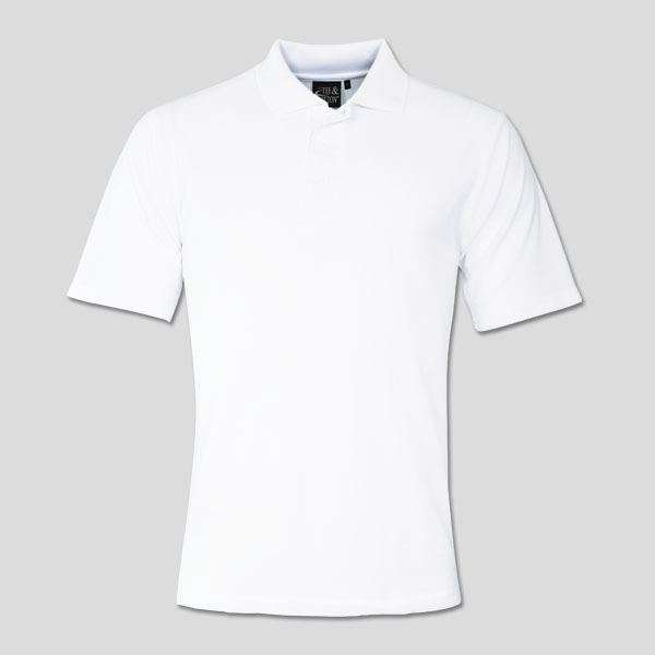 TEE&COTTON - Mens Classic Pique Knit Golf Shirt - White / L