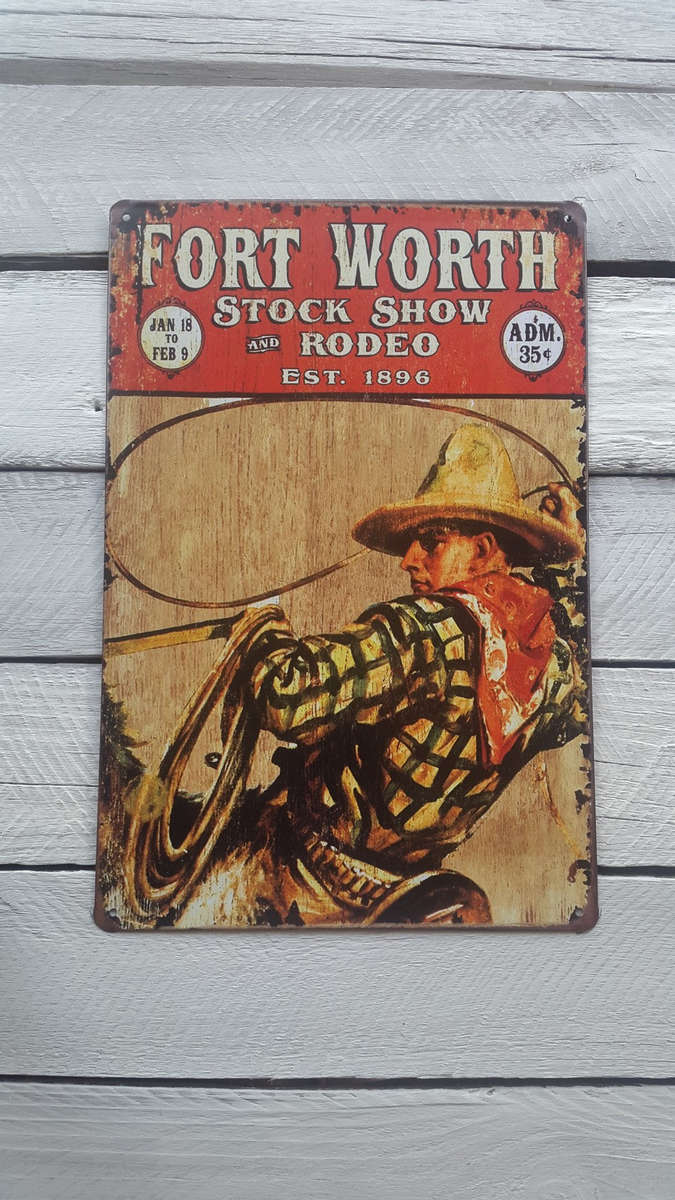 A4 Fort Worth Rodeo Poster Sign