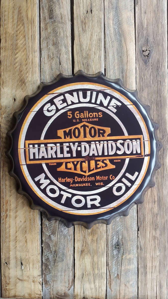 Harley Davidson  Motor Oil Giant  Bottle Cap