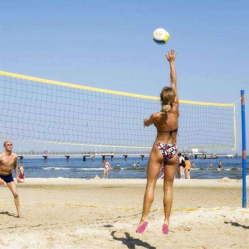 2 Pairs of Beach Stick-On Waterproof Soles - M / Hot Pink