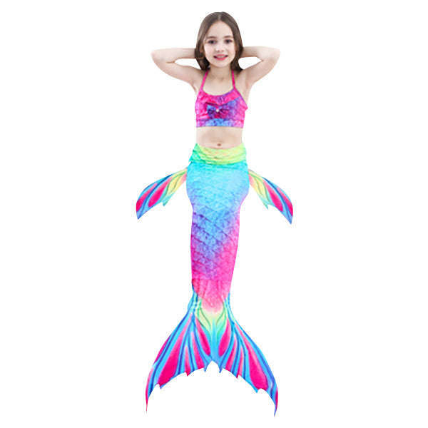 3 Piece Kids Multi-Colour Tones Mermaid Bikini | DH02 - 120