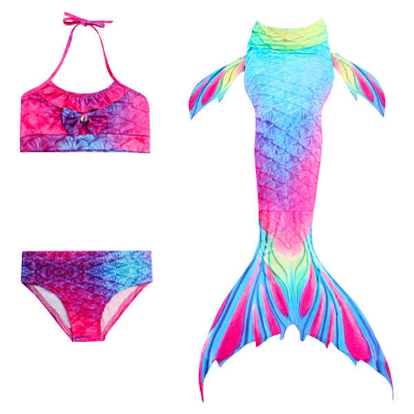 3 Piece Kids Multi-Colour Tones Mermaid Bikini | DH02 - 120