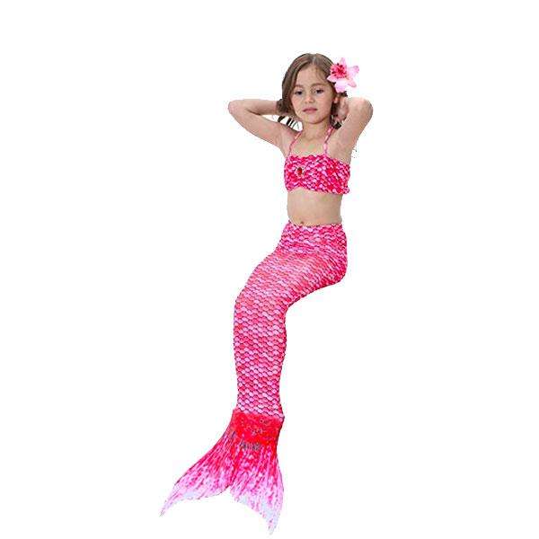 3 Piece Kids Pink Mermaid Bikini | JP04 - 140
