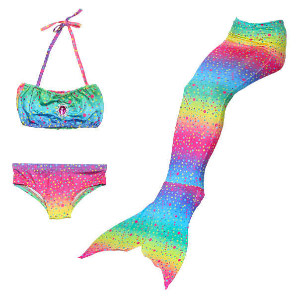 3 Piece Kids Rainbow Mermaid Bikini | GB04 - 150