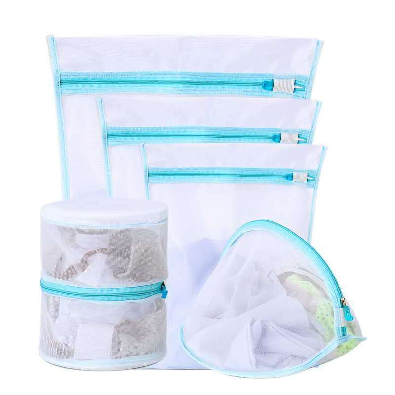 5 pieces Mesh Laundry bag set - Pink