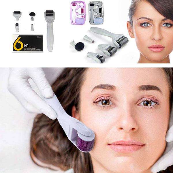 6-in-1 Derma Roller Set - Black