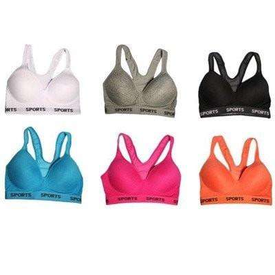 6 Pack Wireless Sports Bras - 8898 - 40B