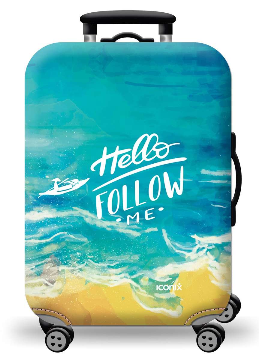 Printed Luggage Protector - Hello, Follow me