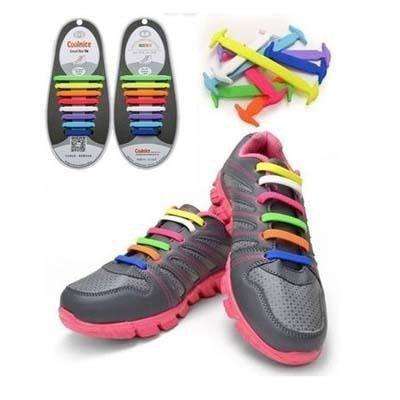 Pair of Silicone Travel Shoeslaces - Blue