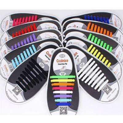 Pair of Silicone Travel Shoeslaces - Hot pink