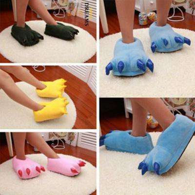 Ladies Adult Dinosaur Slippers - Female / Dark Green