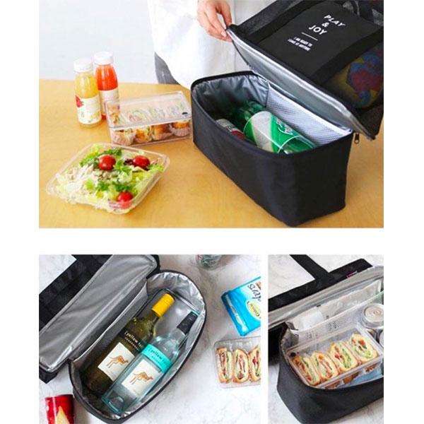 Beach and Picnic Tote Bag with Cooler - Blue or Green