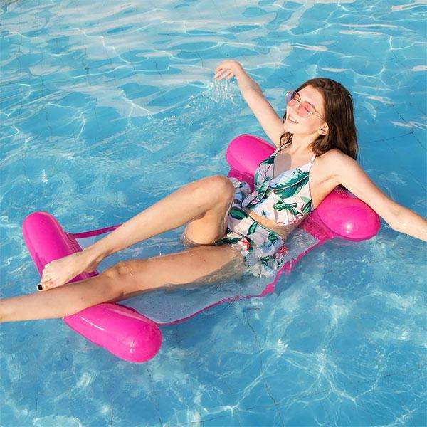 Inflatable Pool Lounging Hammock - Hot Pink