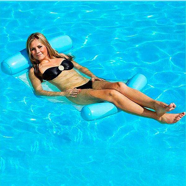 Inflatable Pool Lounging Hammock - Sky Blue
