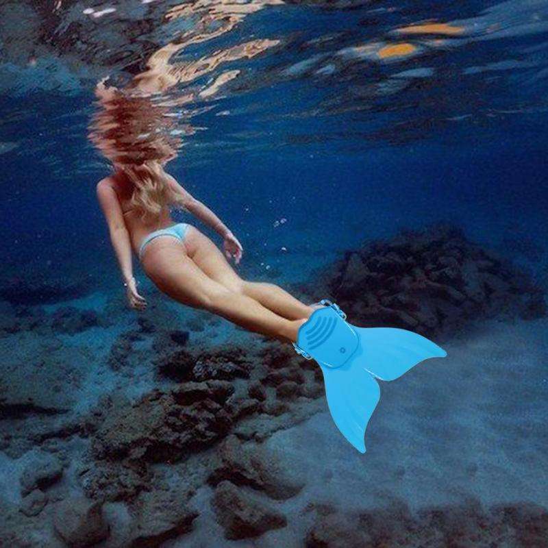 Kids Mermaid Swim Flipper - Blue