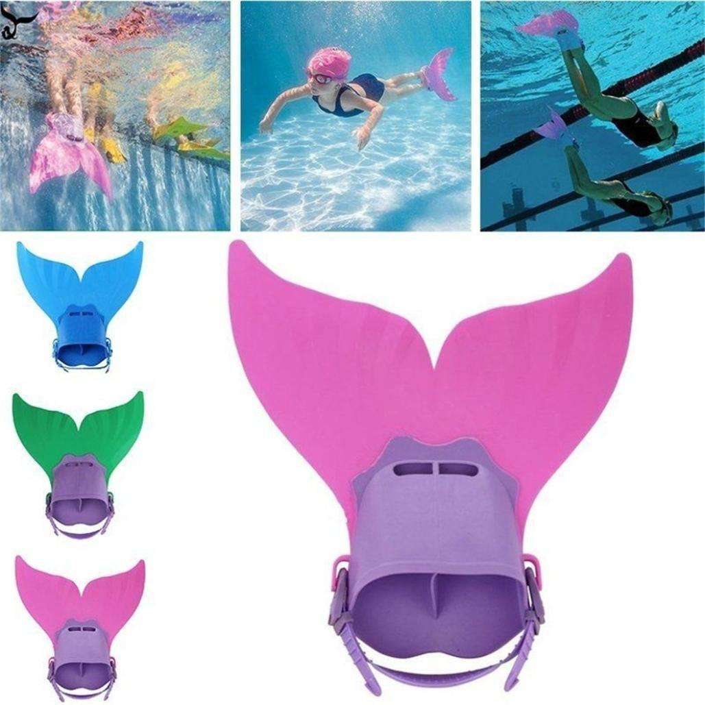 Kids Mermaid Swim Flipper - Blue