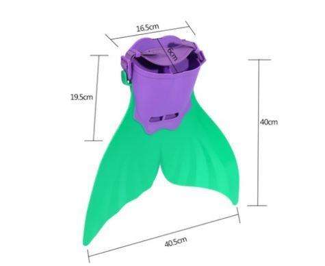 Kids Mermaid Swim Flipper - Blue