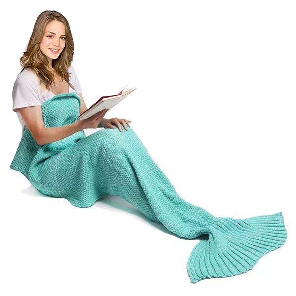 Mermaid Tail Blanket (Adult/Teen Size) Turquoise Purple and Pink | 7082 - Turquoise