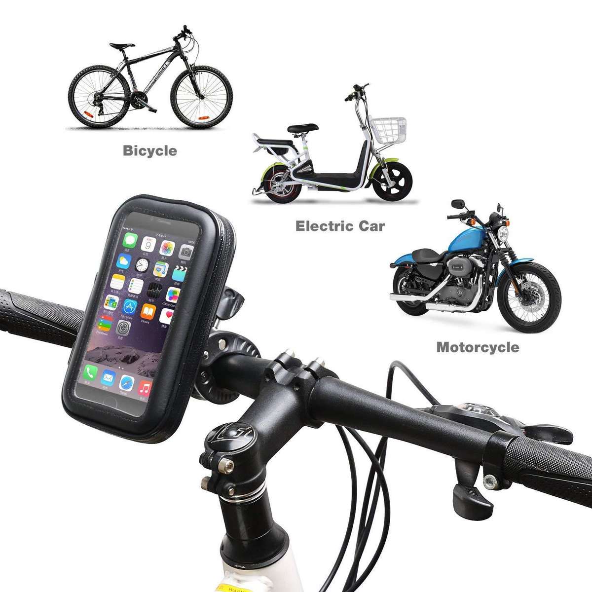 Mobile Device Waterproof Bike Mount - Medium